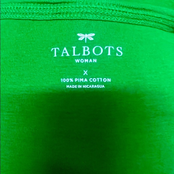 Talbots Vibrant Green Women's ๐ T-shirt - Picture 2 of 6